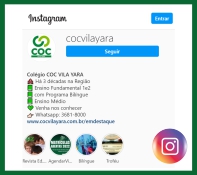 perfil coc vila yara no instagram