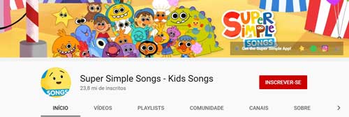 tela do canal no youtube