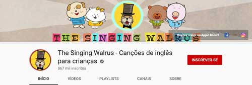 tela do canal no youtube